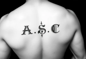 Initials A.S.C on the side of the wrist near the bone more basic for girls tattoo idea