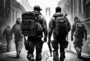 Rucking, brotherhood, shadows, fitness, GrowRuck tattoo idea