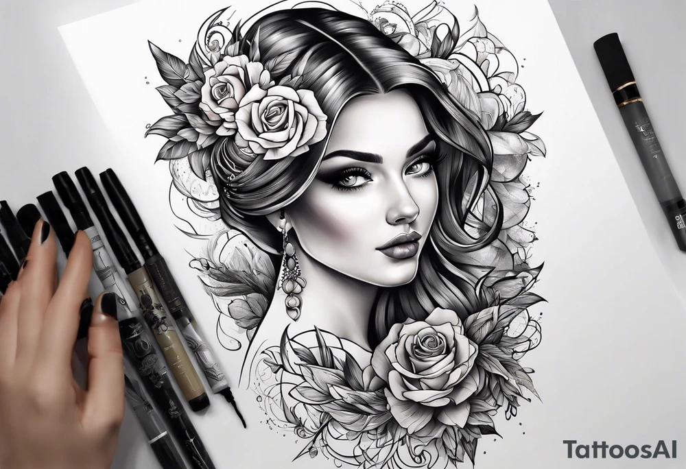 женщина демон tattoo idea