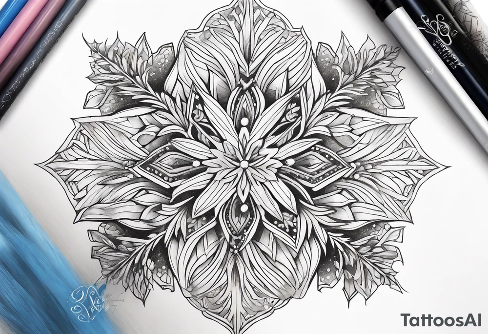 snowflakes tattoo idea