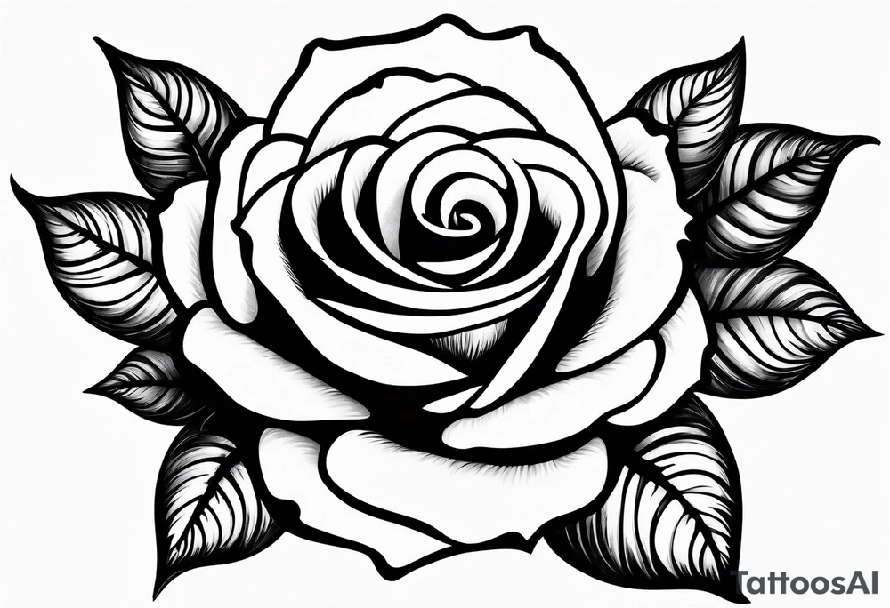 black out rose tattoo idea