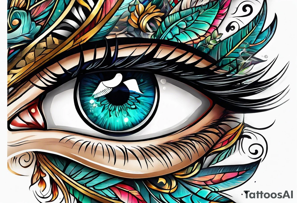 World eye tattoo idea