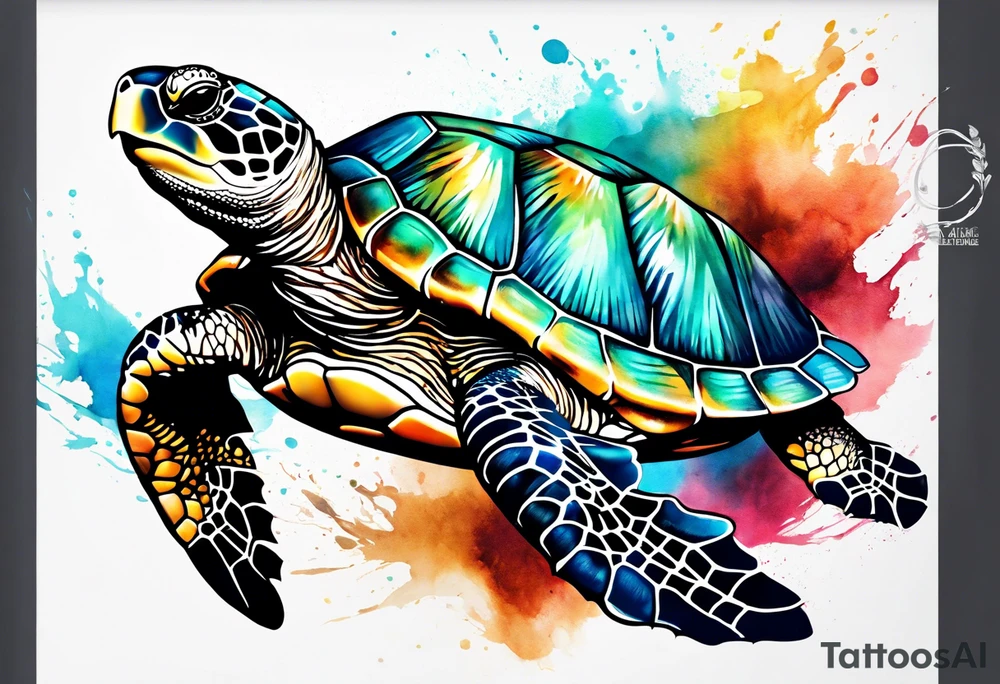 Sea turtle tattoo idea