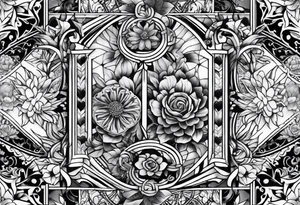 Patchwork sleeve tattoo idea