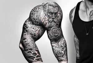 distressed pain tissue elbow man tattoo idea