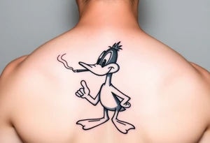 Daffy duck smoking tattoo idea