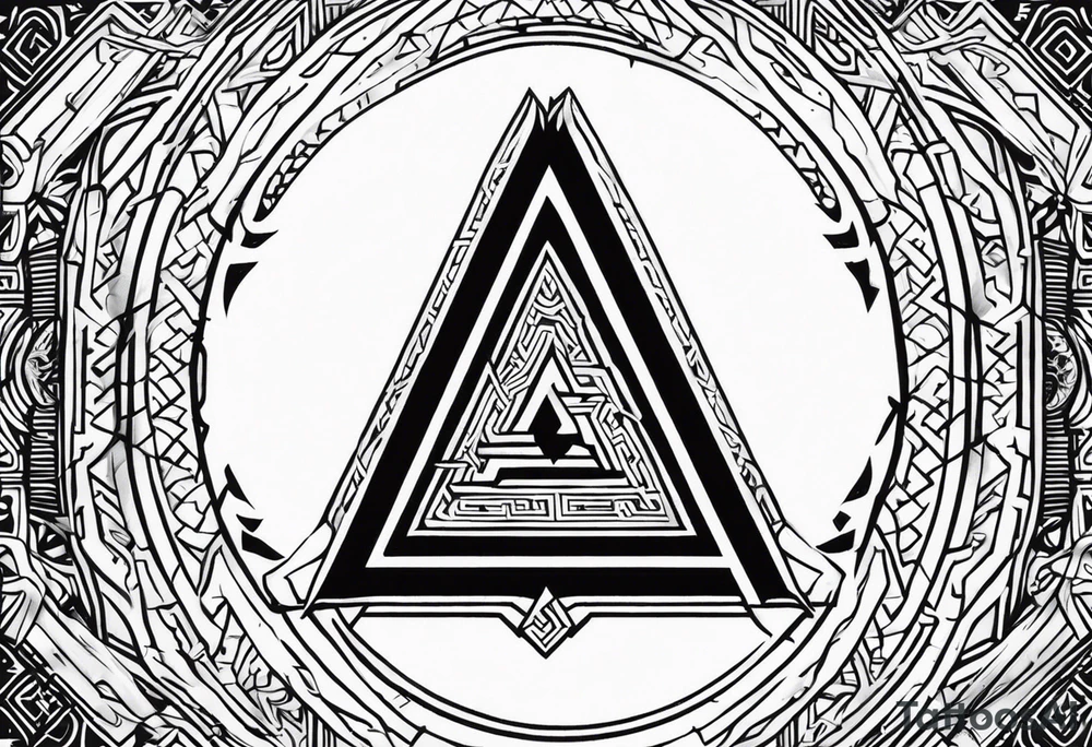 Valhalla sword shield valknut tattoo idea