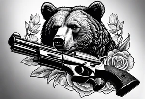 Bear and guns tattoo tattoo idea