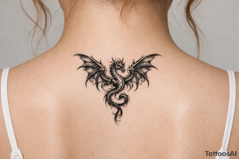 Fourth wing dragon tattoo tattoo idea