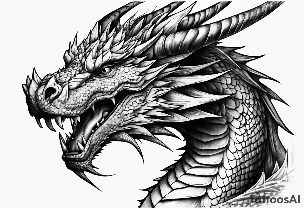 Fierce dragon, tattoo idea