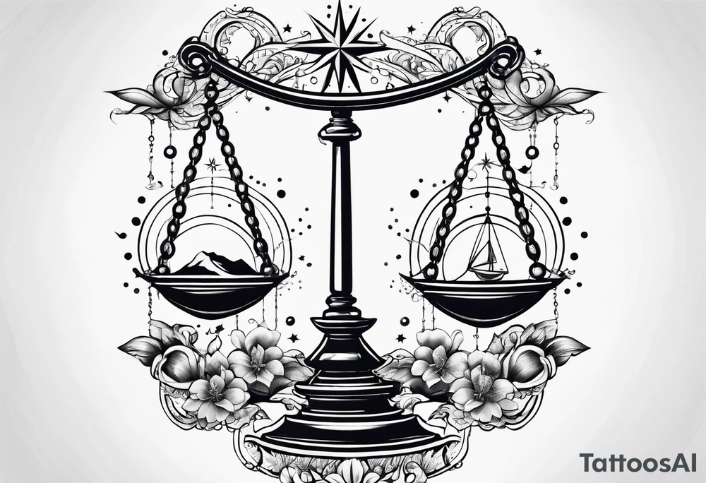 Libra constellation tattoo idea