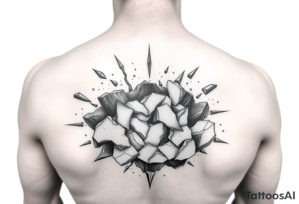 A shattered earth tattoo idea