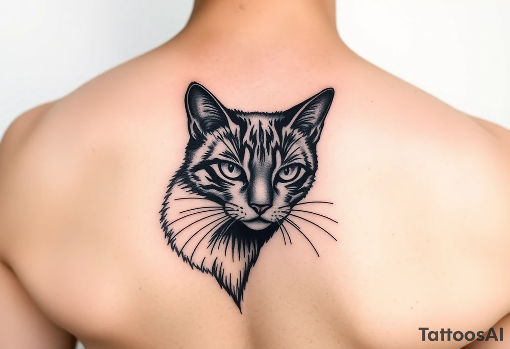 black cat tattoo idea