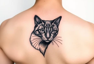 black cat tattoo idea