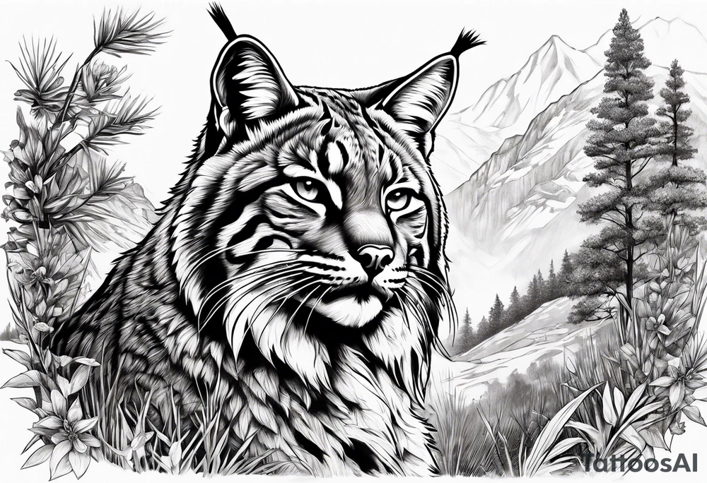 Bobcat hunting tattoo idea