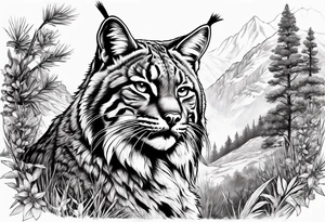 Bobcat hunting tattoo idea