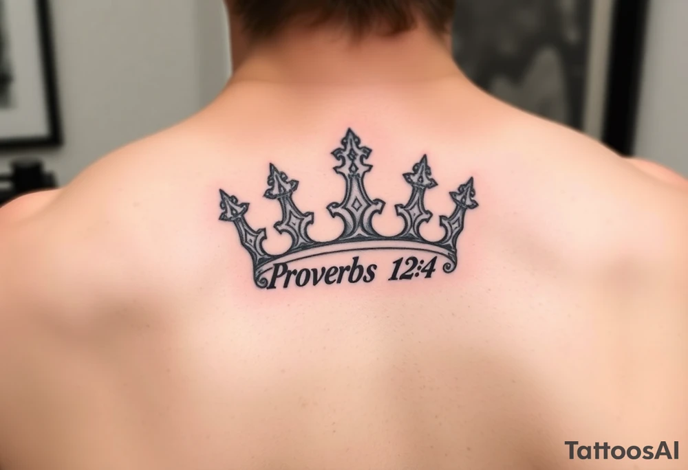 proverbs 12:4 crown small tattoo tattoo idea
