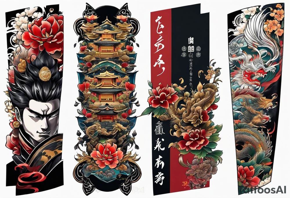 The name Nakama painted vertically, in Shôdo style writing. tattoo idea