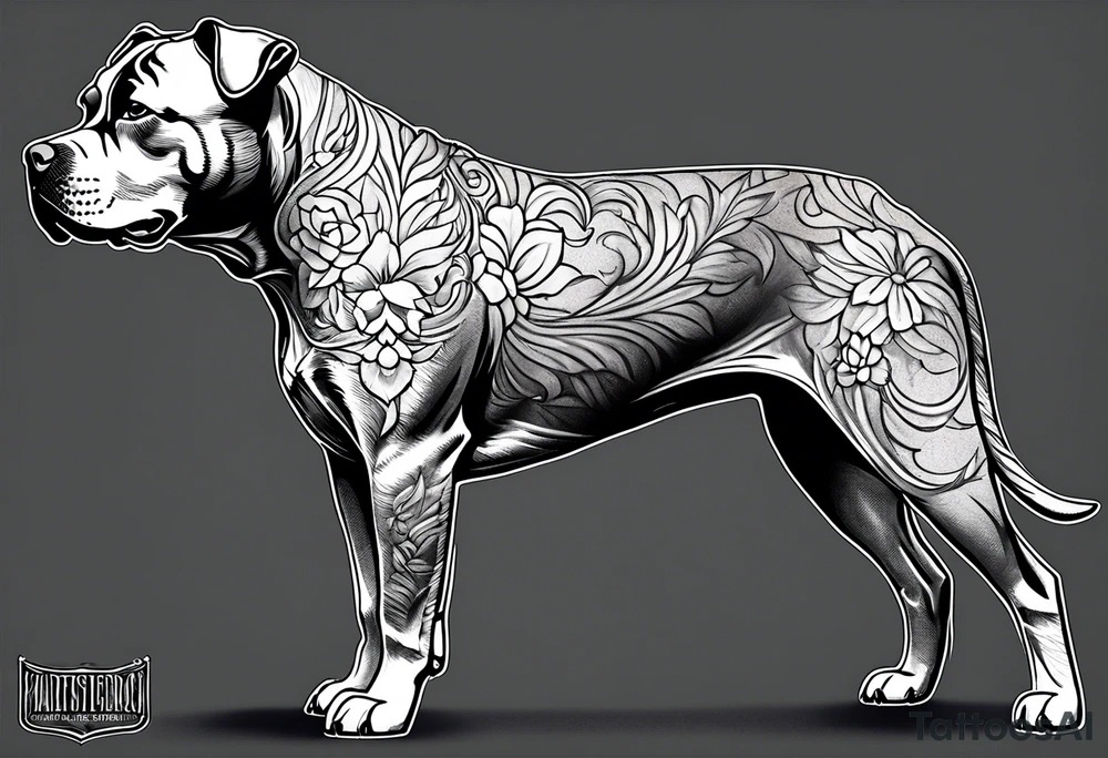 American staffordshire tattoo idea