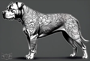 American staffordshire tattoo idea