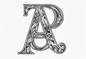 Letter A with fire tattoo idea