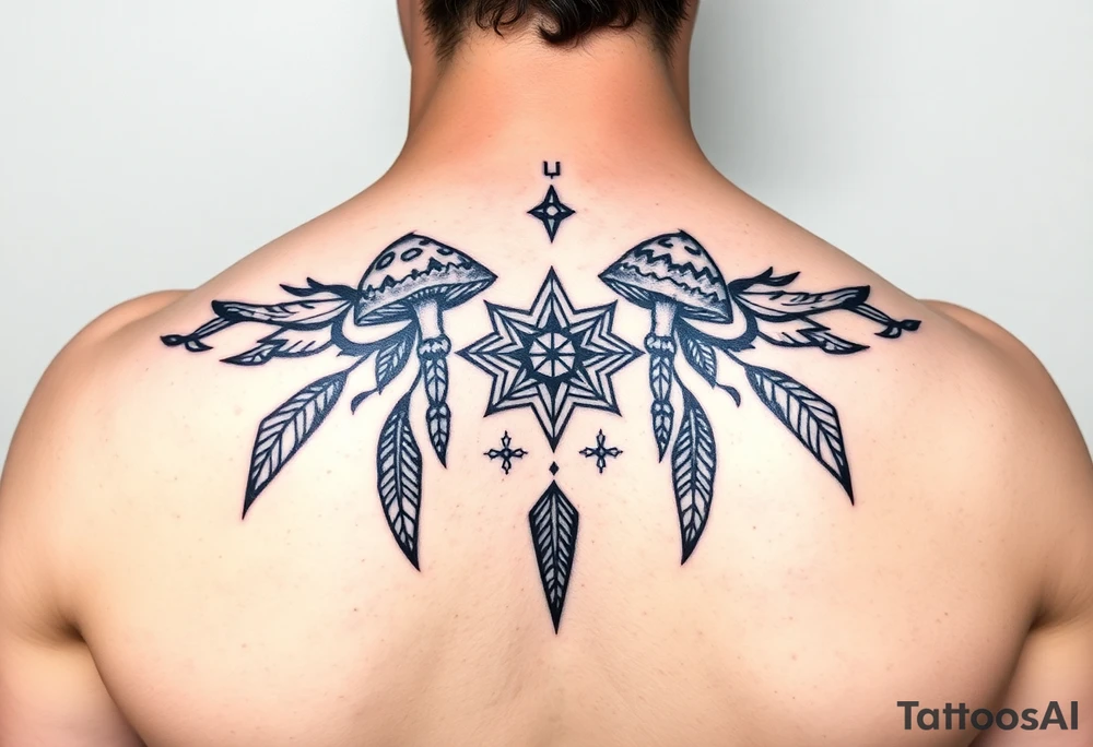 Mushrooms dreamcatcher
Stars tattoo idea