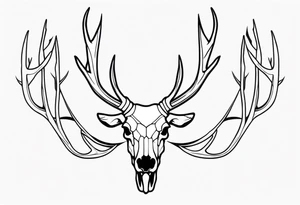 elk skull tattoo idea