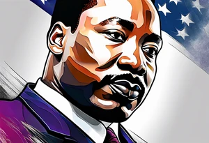 Martin Luther king drawing tattoo idea