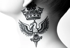 St. George 
Russian imperial crown above the eagle
Russian sabre
The Kremlin or St. Basil's Cathedral scene 
on the side of my neck tattoo idea