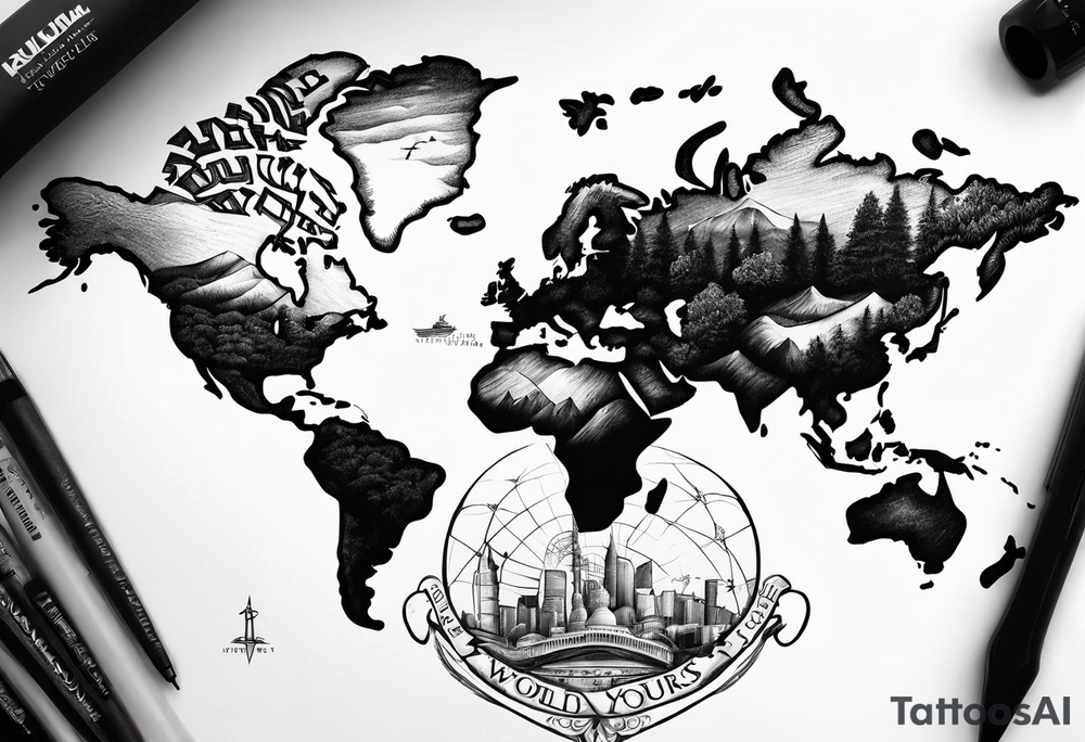 The world is yours tattoo idea