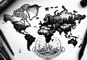 The world is yours tattoo idea