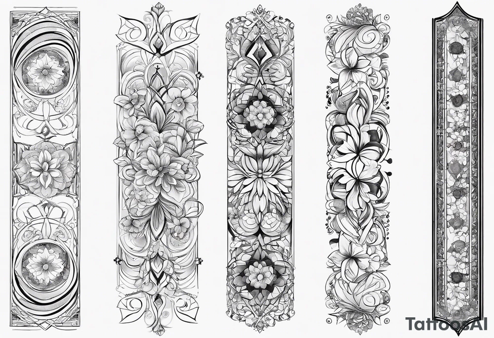 Unalome Tattoo on Woman’s Spine fine line, flowermoon, balance, eternity, perfection, love, patience, rising out of suffering tattoo idea
