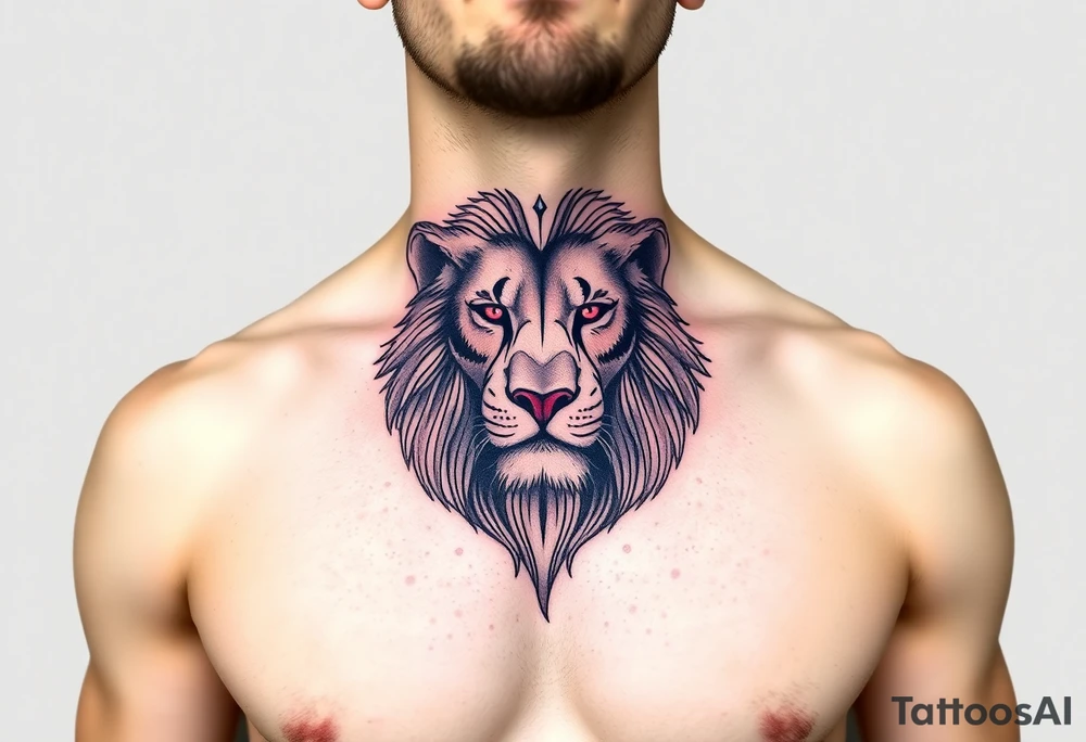 realistic
lion w tattoo idea