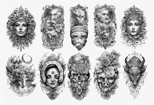 greek full sleeve tattoo idea