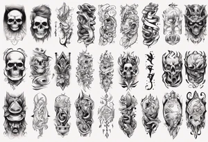 Simple men’s arm sleeve tattoo idea