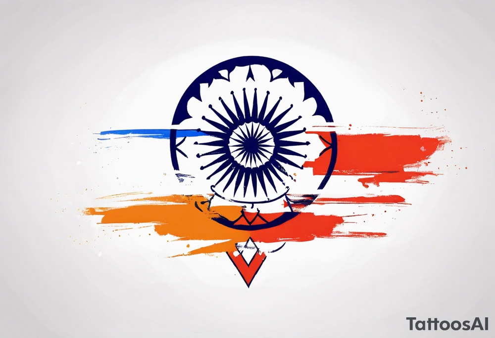 Indian Flag with an FAZE letters tattoo idea