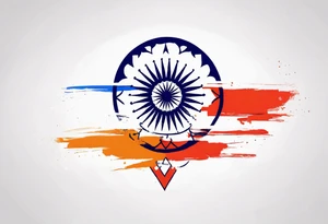 Indian Flag with an FAZE letters tattoo idea