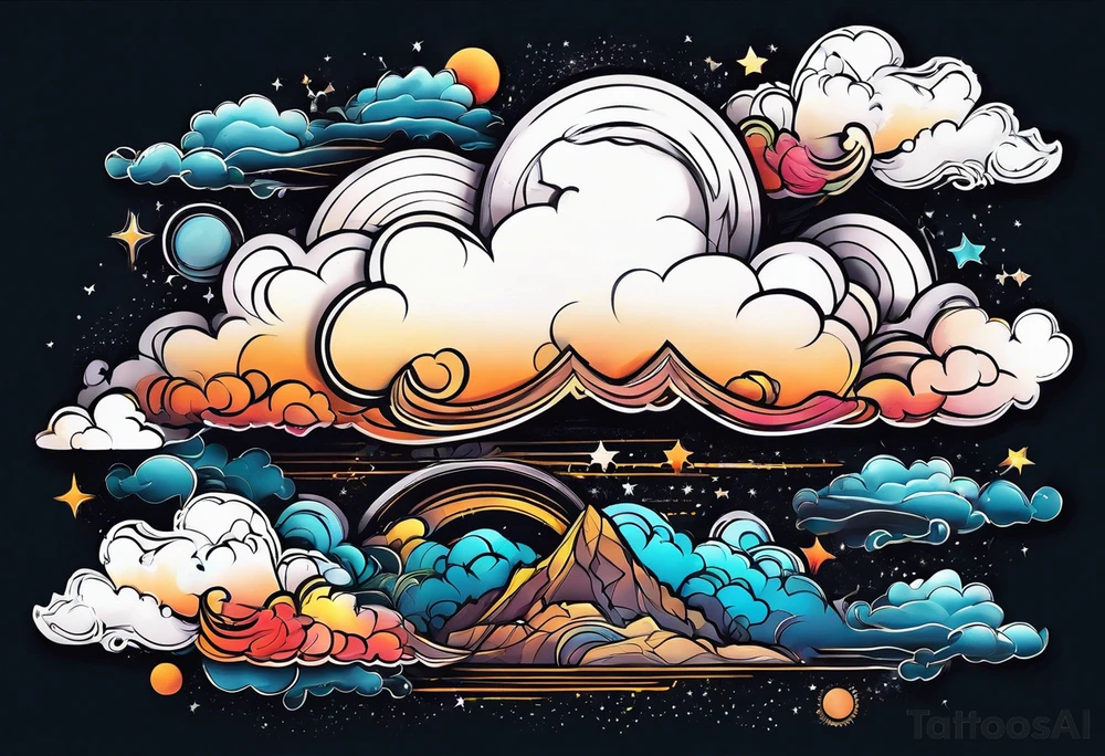 clouds tattoo idea