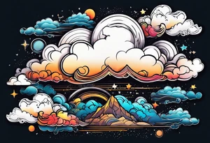 clouds tattoo idea