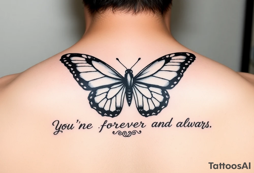 Utility Chain, butterfly,  you're my person, I love you forever and always Alan Knutson tattoo idea