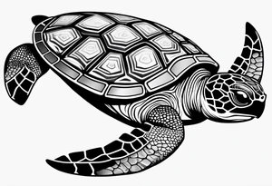 small tribal sea turtle
 tattoo tattoo idea
