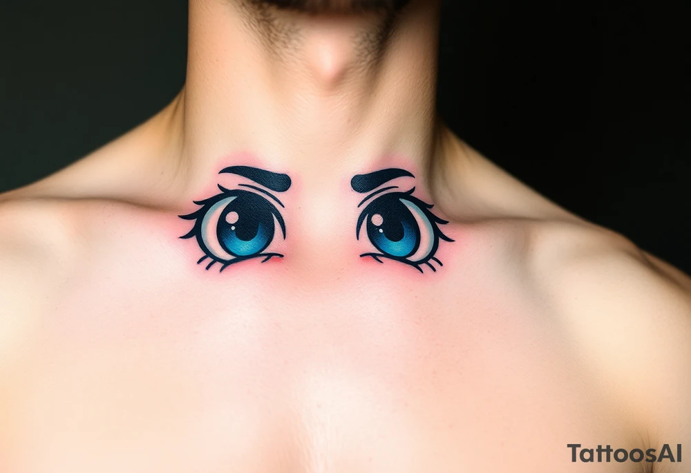 teary eyes tattoo idea