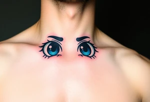teary eyes tattoo idea