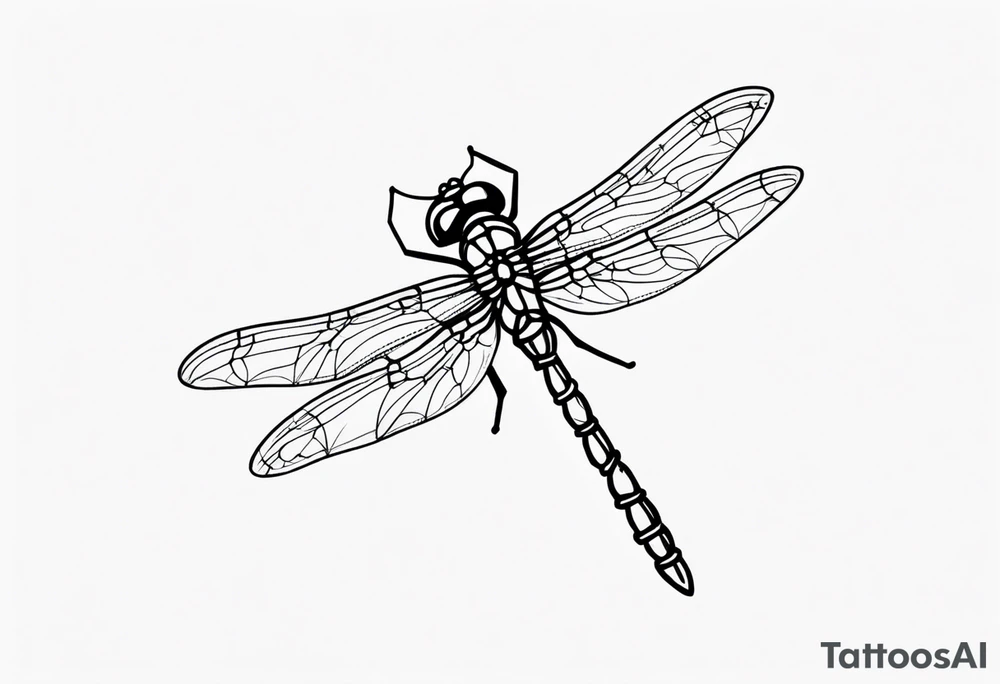 fine line barbed wire small dragonfly tattoo idea