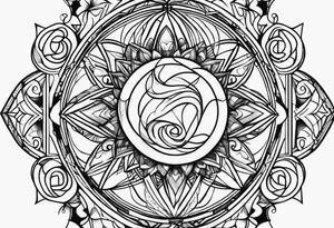 Twin flame linear symbol tattoo idea