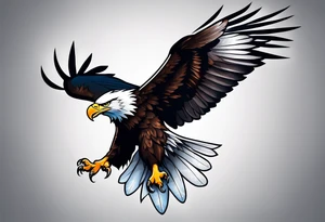 eagle flying tattoo idea