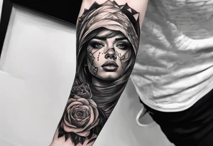 excrutiating pain on arm sleeve tattoo idea