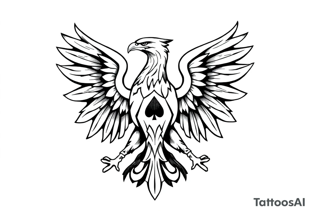 Poland symbol and poker cards The wings of the eagle in the Polish symbol are in the form of poker cards. Add casino money to it. tattoo idea