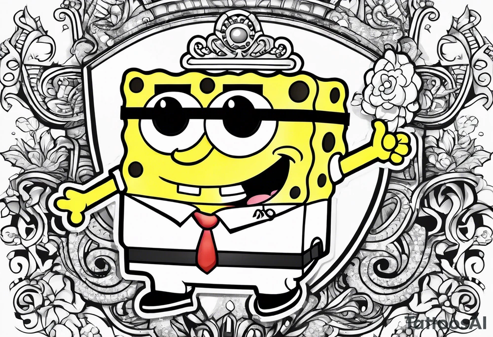 spongebob as a minnion tattoo idea