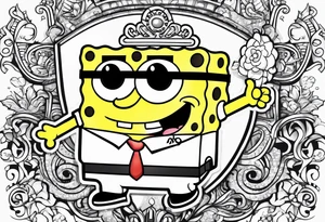 spongebob as a minnion tattoo idea